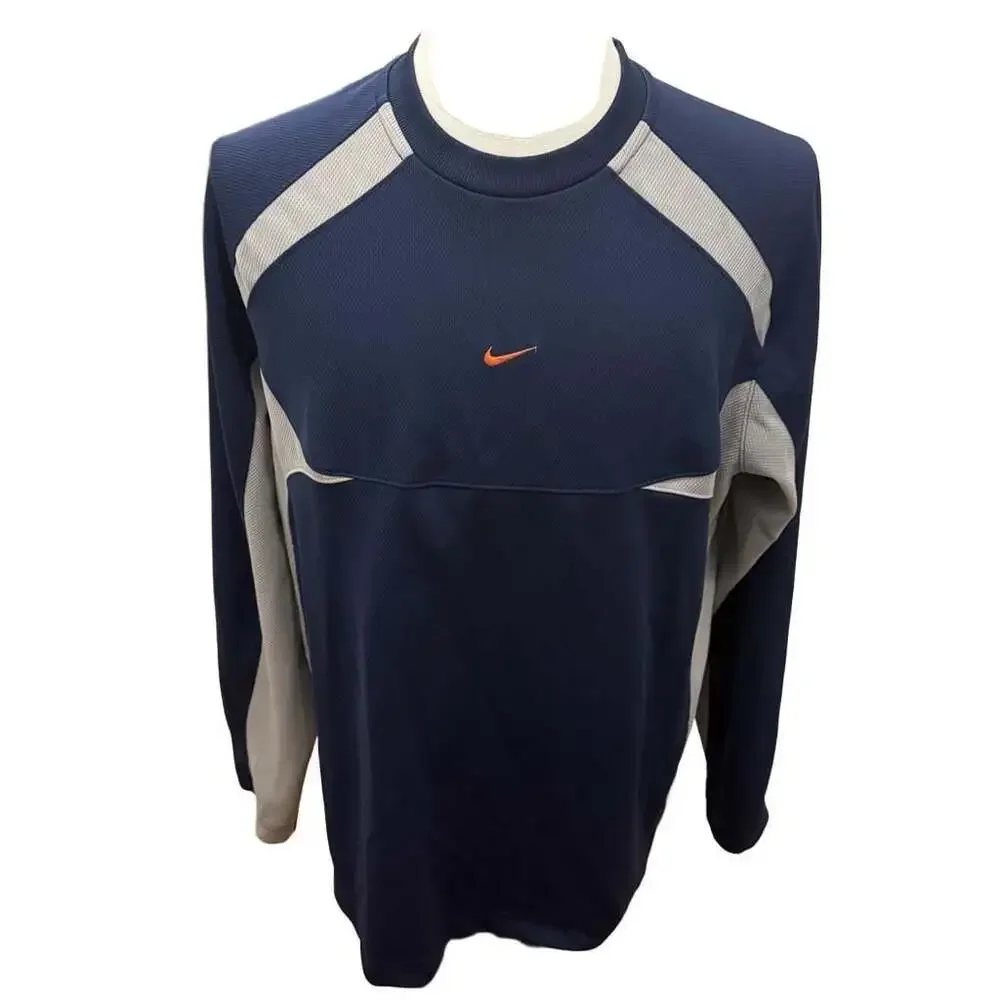 Vintage Y2KNike Center Swoosh Long Sleeve Performance Crewneck Shirt Men's Large